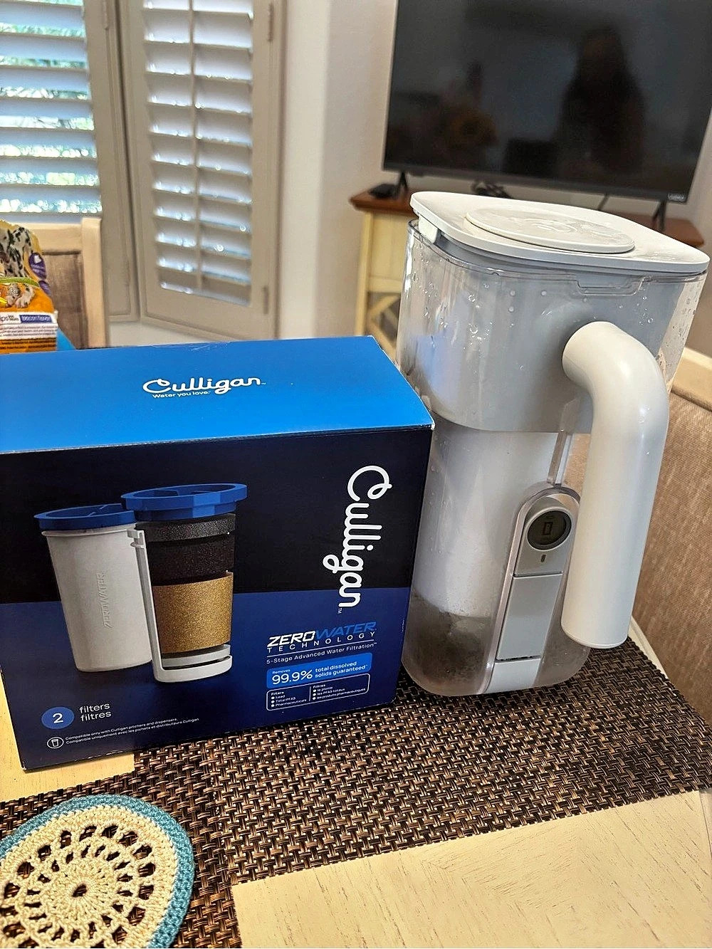 Culligan ZeroWater Water Filter Pitcher White & Blue